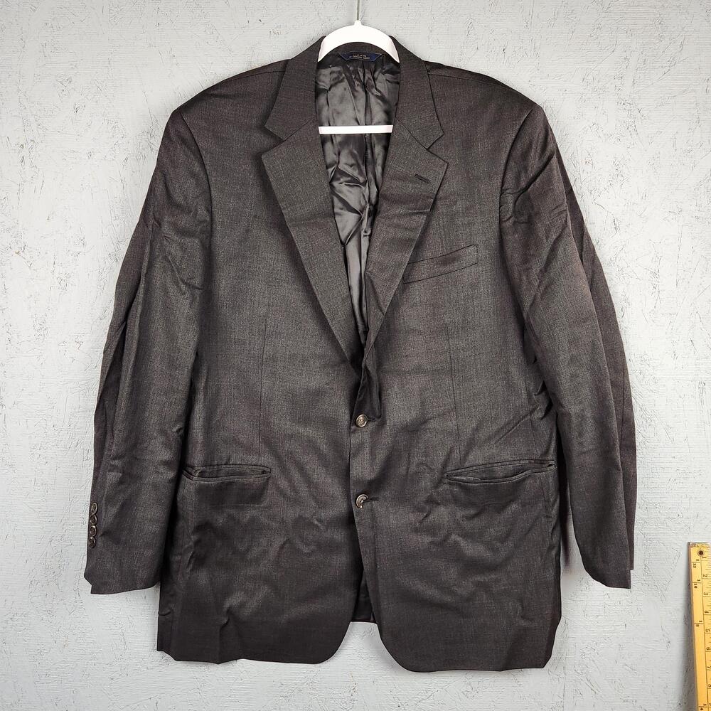 Brooks Brothers 1818 Madison Blazer Mens 46L Gray Sport Coat Wool USA Cupro